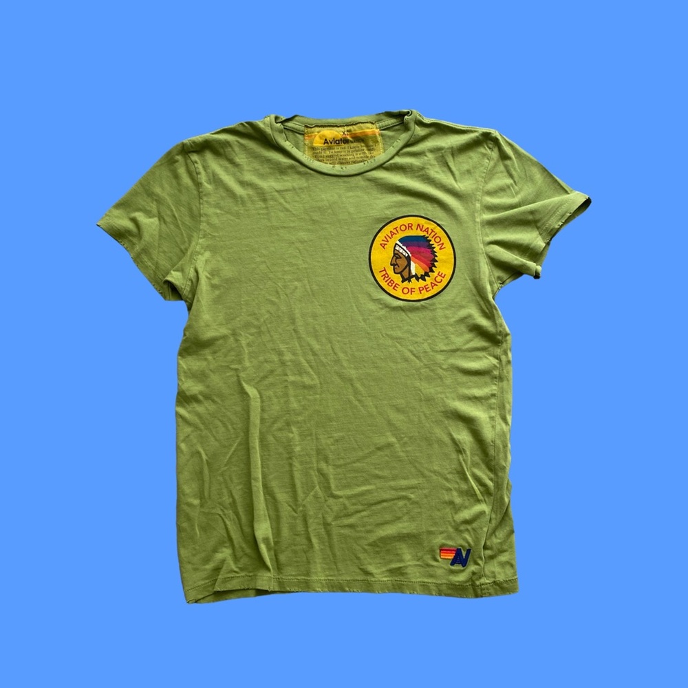 Aviator Nation Rare Green Tribe of Peace Tee